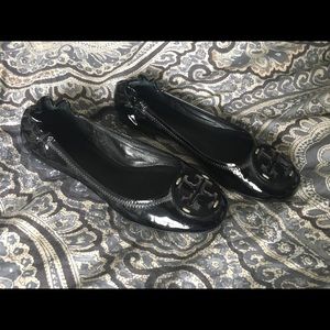 Tory Burch reva black patent, size 7.5